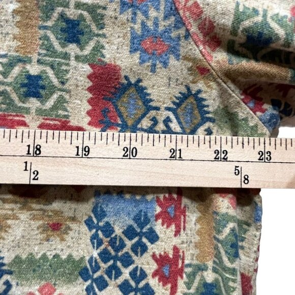 Manor House Mens Aztec Southwestern Collared Button Up Shirt Size M/L - Picture 9 of 11